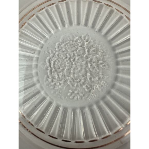 Jeannette Adam Pink Depression Glass Square 6" Bread / Dessert Plate - Picture 5 of 8